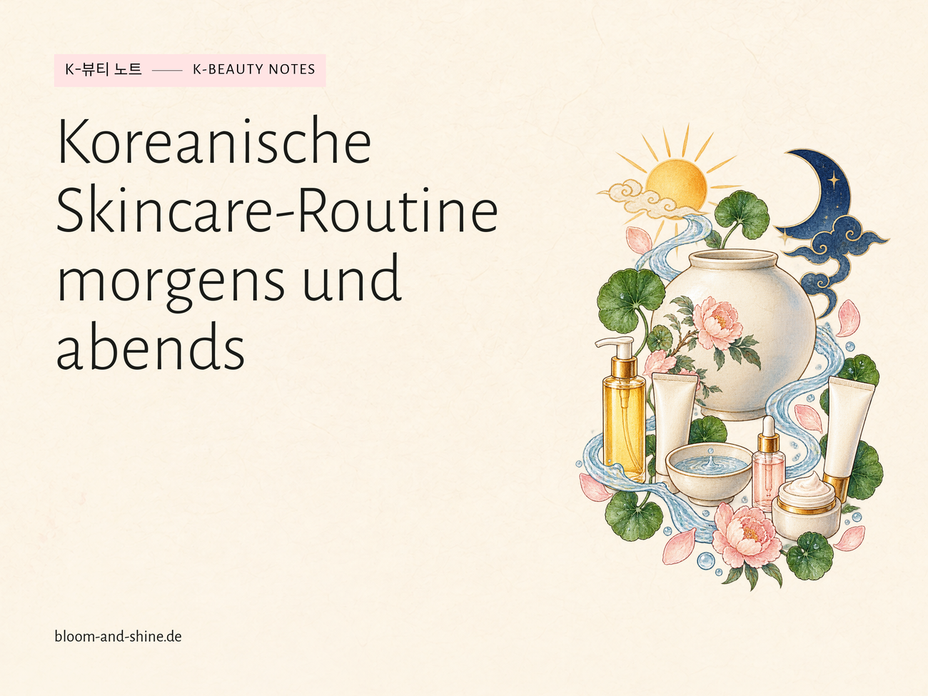 Korean skincare routine morning and evening