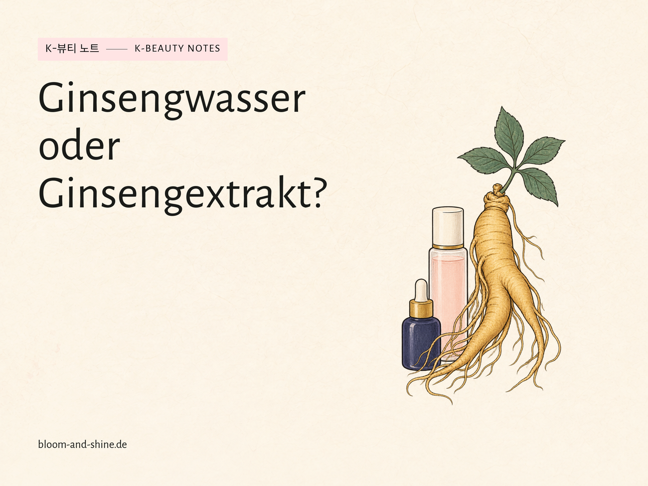 Ginseng water and ginseng extract: what is the difference?