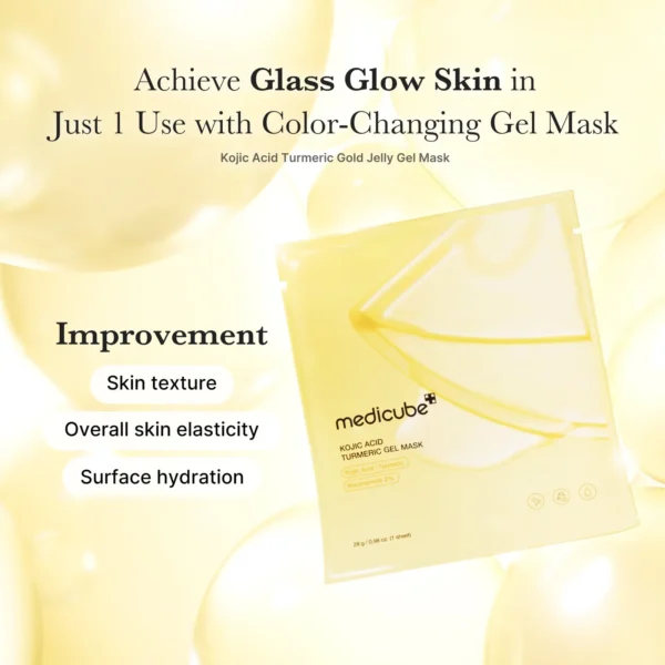 Medicube Kojic Acid Turmeric Brightening Gel Mask 4 pcs