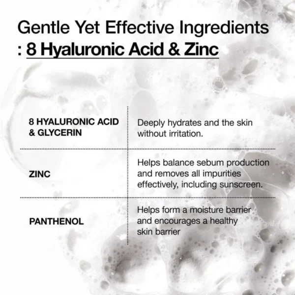 Anua 8 Hyaluronic Acid Hydrating Gentle Foaming Cleanser