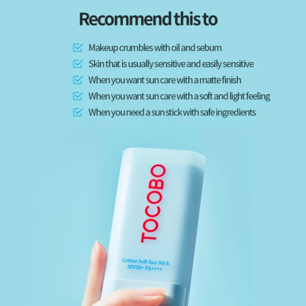 Tocobo Cotton Soft Sun Stick SPF50+ PA++++