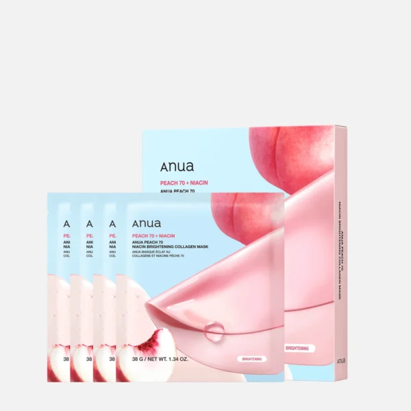 Anua Peach 70 Niacin Brightening Collagen Mask 4 pcs