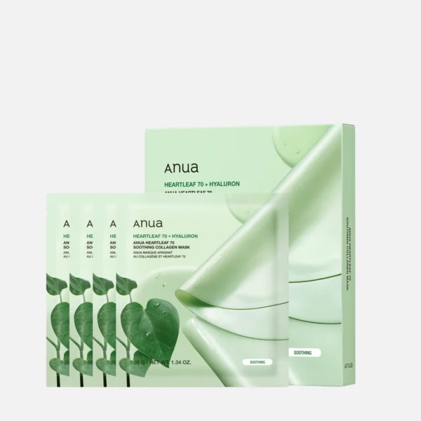 Anua Heartleaf 70 Soothing Collagen Mask 4 pcs