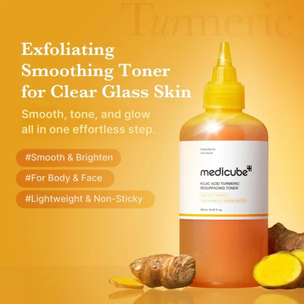 Medicube Kojic Acid Turmeric Resurfacing Toner 250 ml Medicube Kojic Acid Turmeric Resurfacing Toner 250 ml