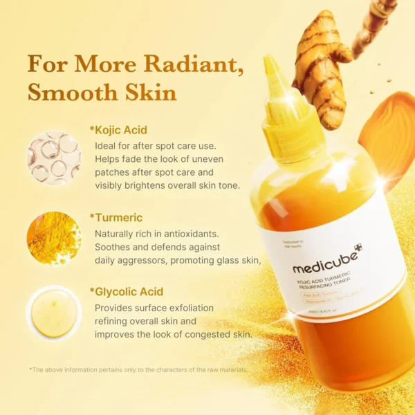 Medicube Kojic Acid Turmeric Resurfacing Toner 250 ml Medicube Kojic Acid Turmeric Resurfacing Toner 250 ml