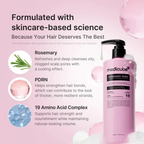 Medicube Rosemary PDRN Cooling Thickening Shampoo