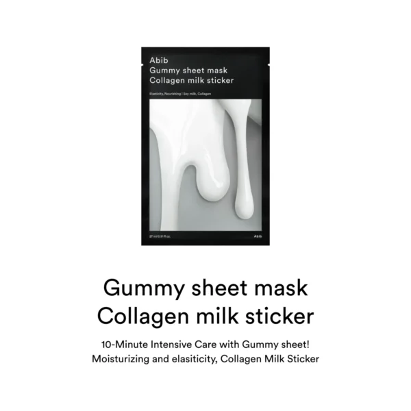 Abib Gummy sheet mask Collagen milk sticker