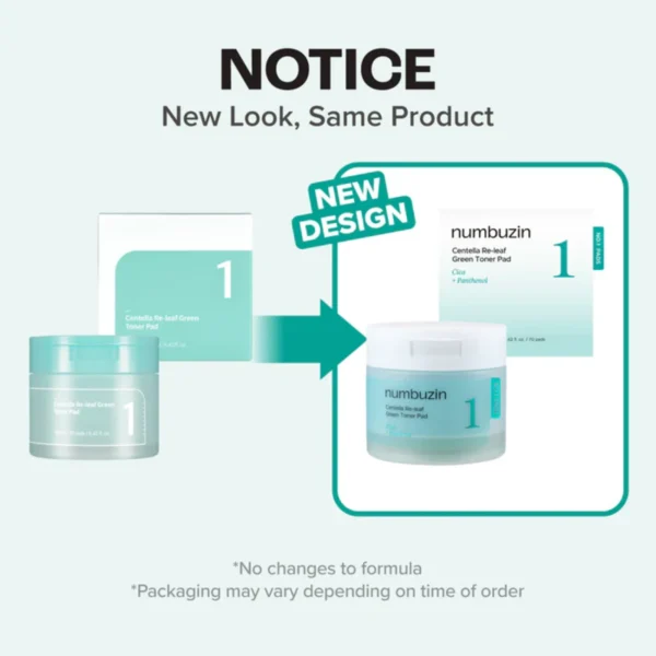 Numbuzin No.1 Centella Re-Leaf Green Toner Pads Numbuzin No.1 Centella Re-Leaf Green Toner Pads