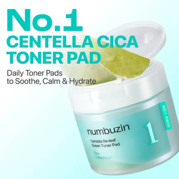 Numbuzin No.1 Centella Re-Leaf Green Toner Pads Numbuzin No.1 Centella Re-Leaf Green Toner Pads