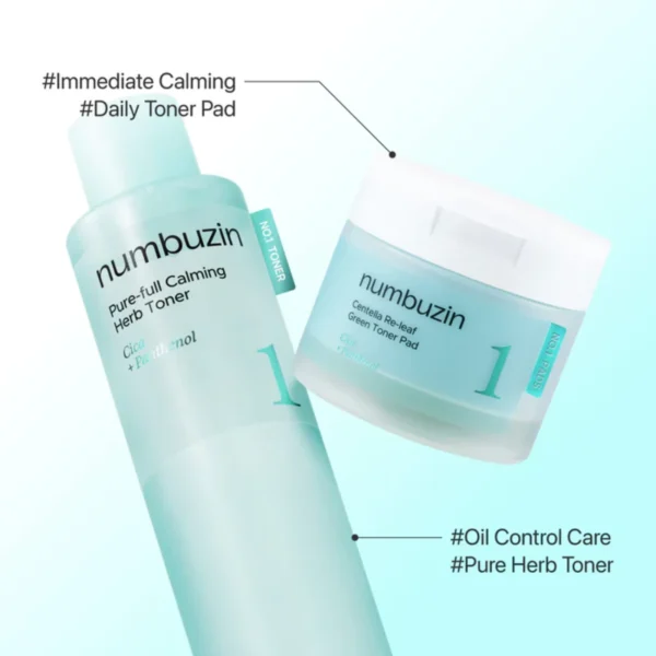 Numbuzin No.1 Centella Re-Leaf Green Toner Pads Numbuzin No.1 Centella Re-Leaf Green Toner Pads