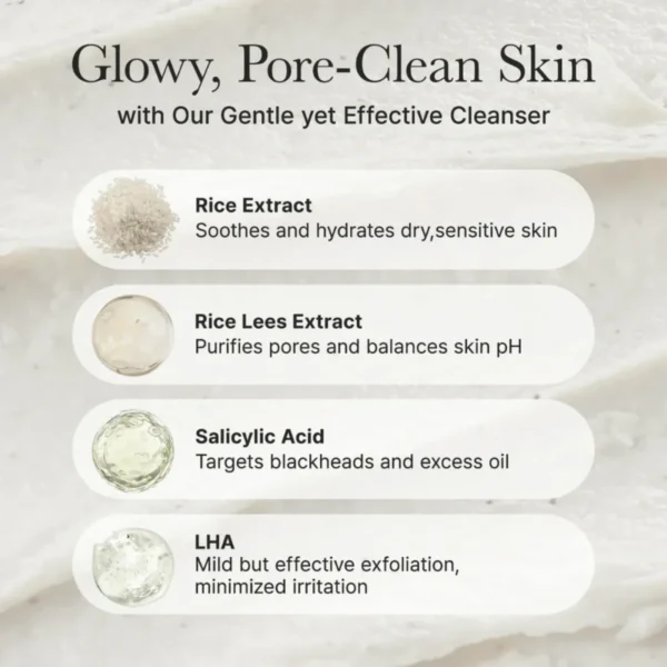 Arencia Rice + LHA Pore Control Rice Cake Cleanser 150g