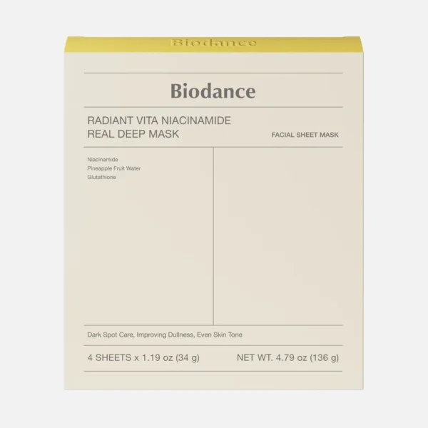 Biodance Radiant Vita Niacinamide Real Deep Mask 4 pcs