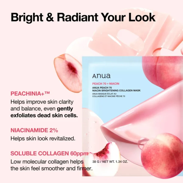 Anua Peach 70 Niacin Brightening Collagen Mask Anua Peach 70 Niacin Brightening Collagen Mask