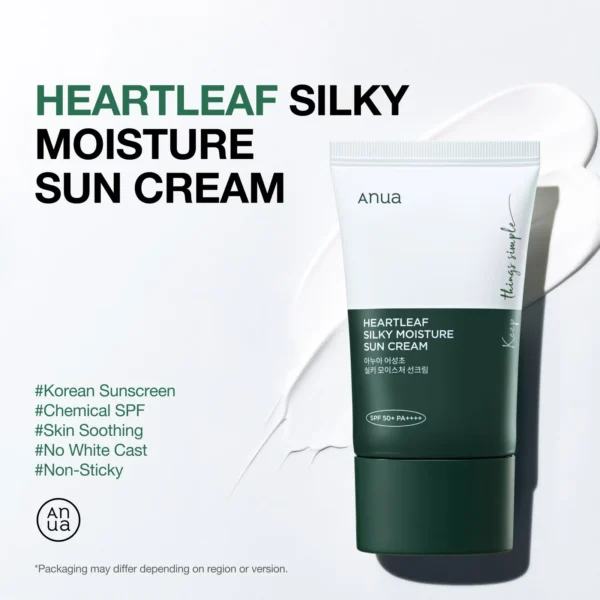 Anua Heartleaf Silky Moisture Sunscreen 50ml